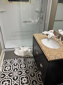 Makeup stained towels on arrival