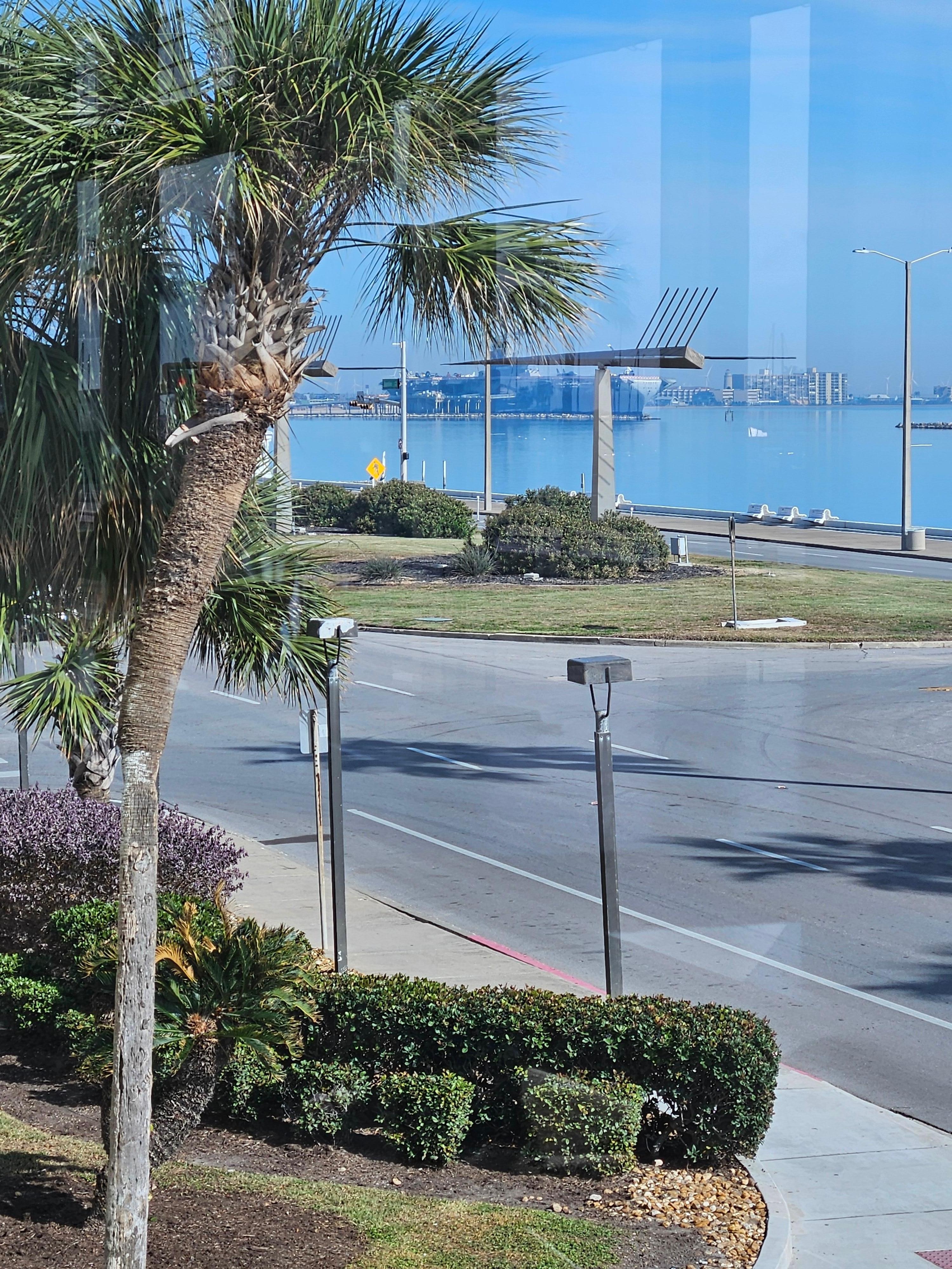 Great breakfast looking out over the bay.