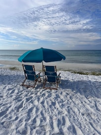 Our wonderful beach set up!