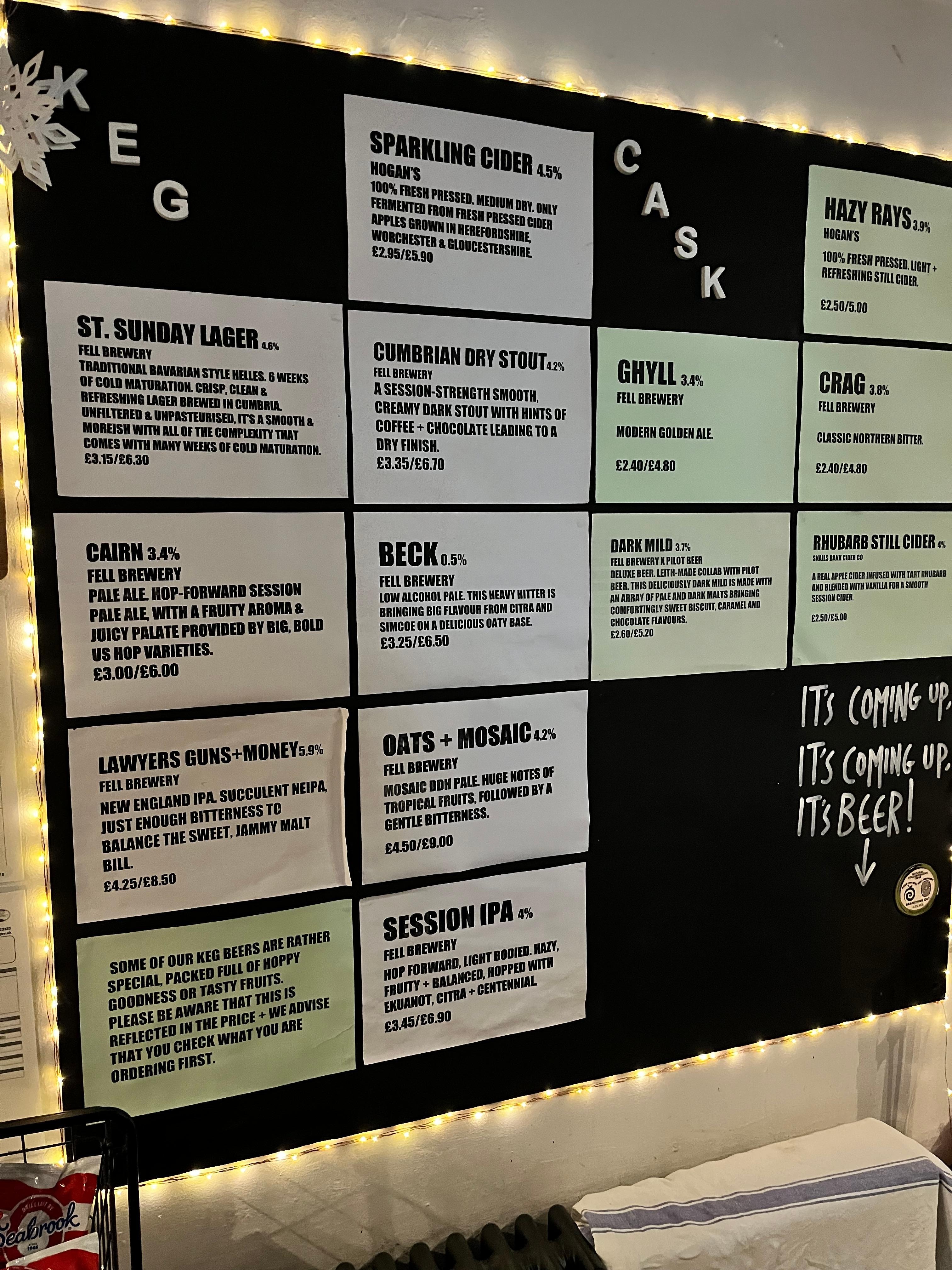 Royal Oak beer selection 