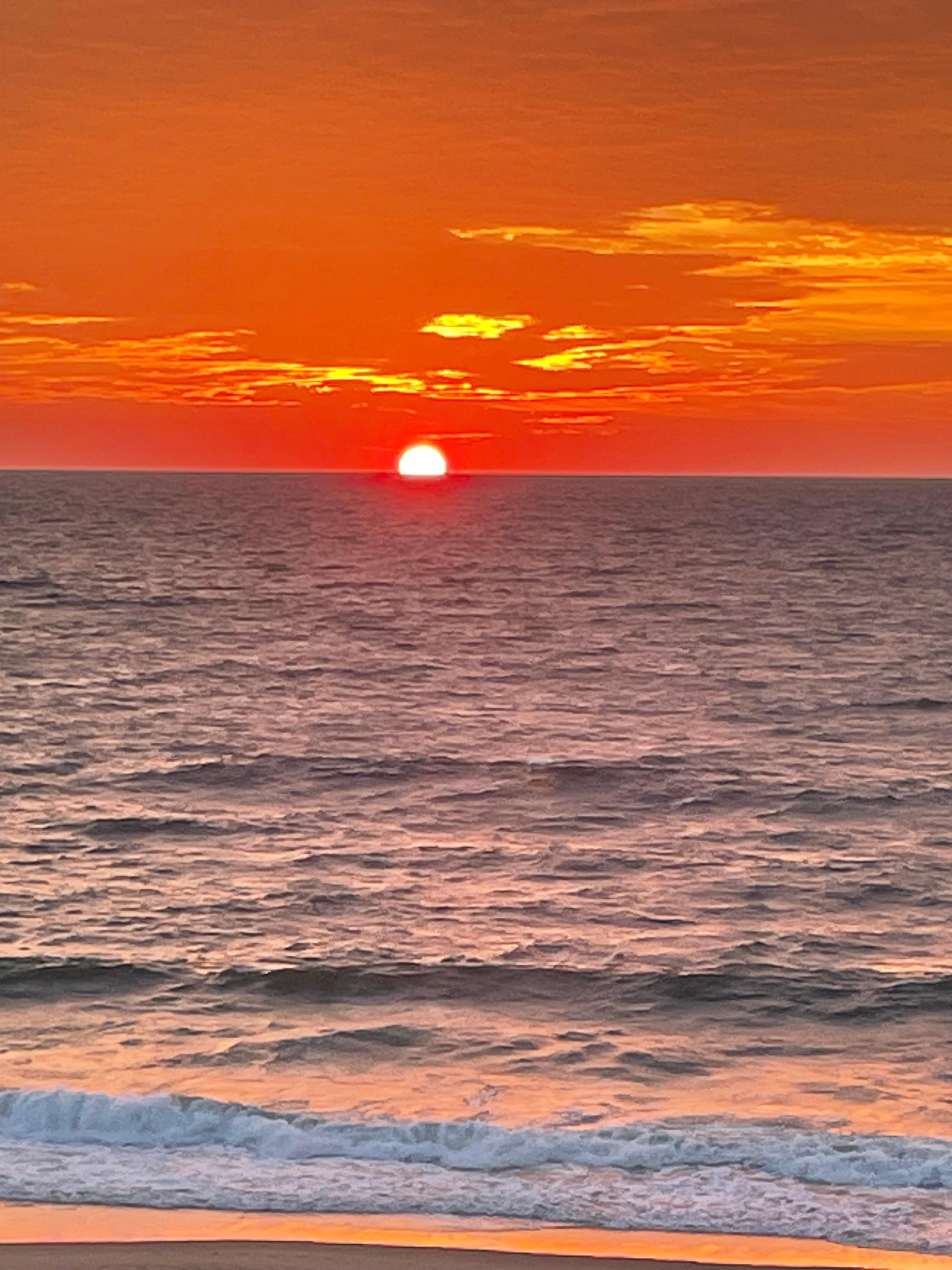 View of the sunrise from balcony 
