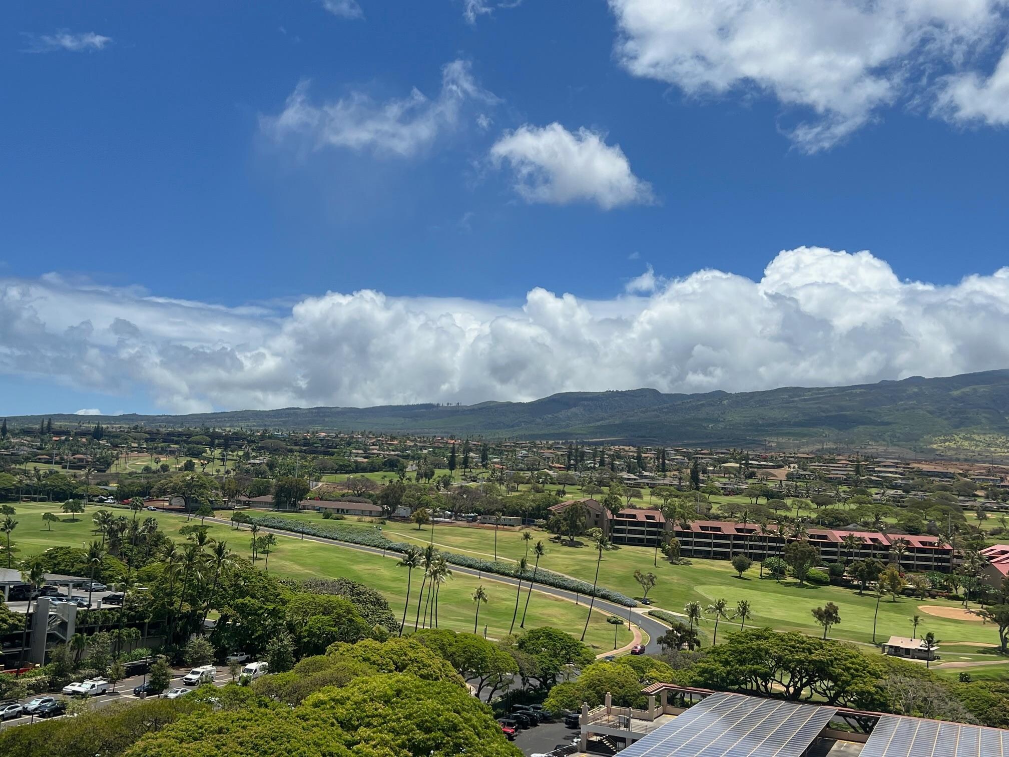 gentle green fairways to the north,