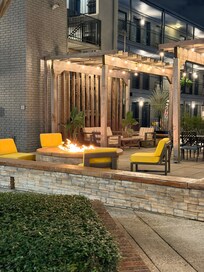 The fire pit is a huge booking point!