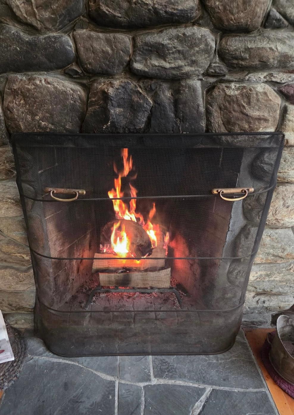 Owner supplied wood for living room area fireplace 