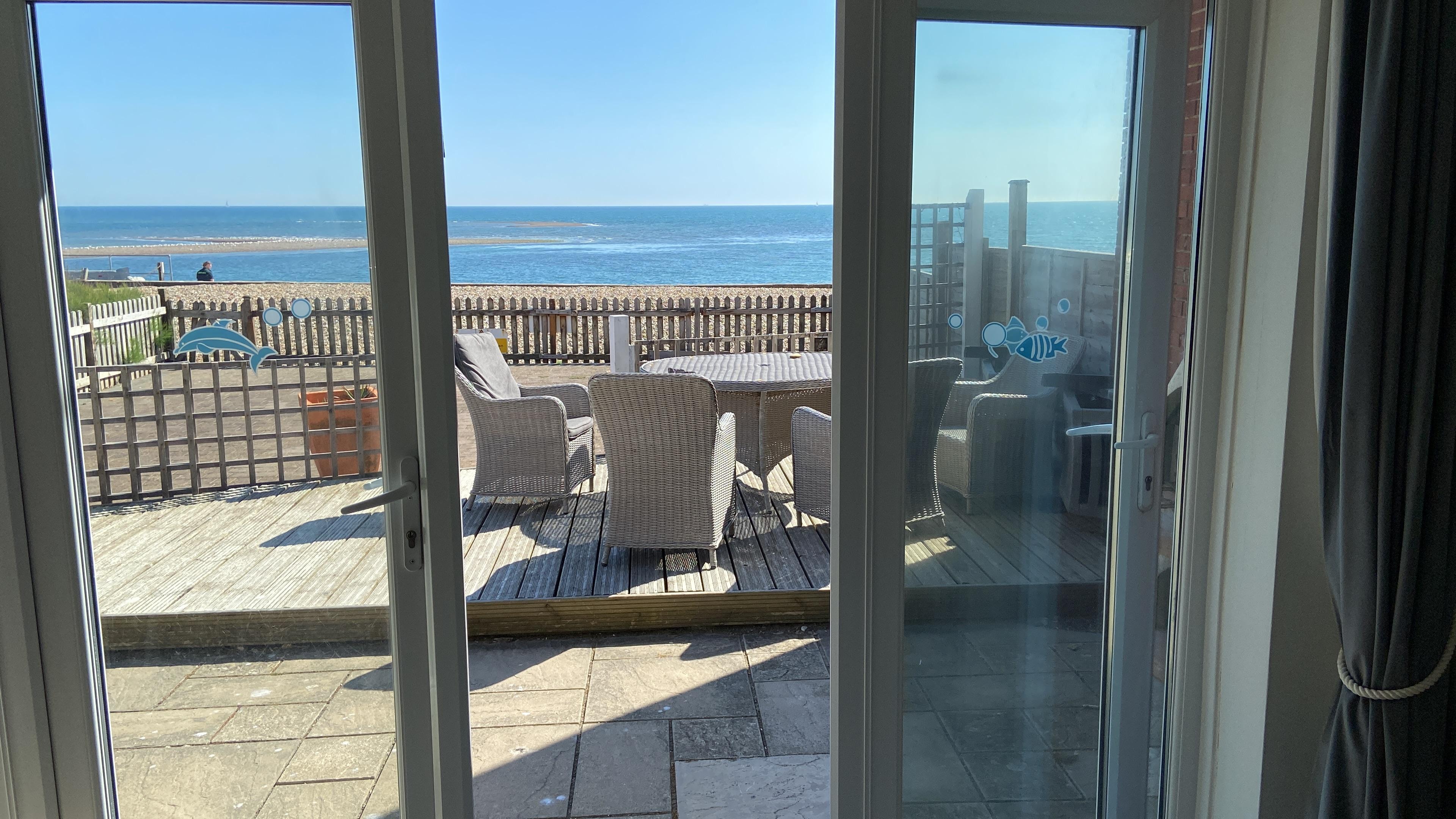 Fantastic view of beach from living room