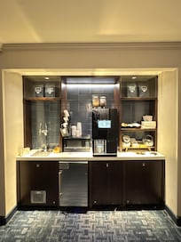 The coffee machine available in the hallway only, nothing in your room you can make.