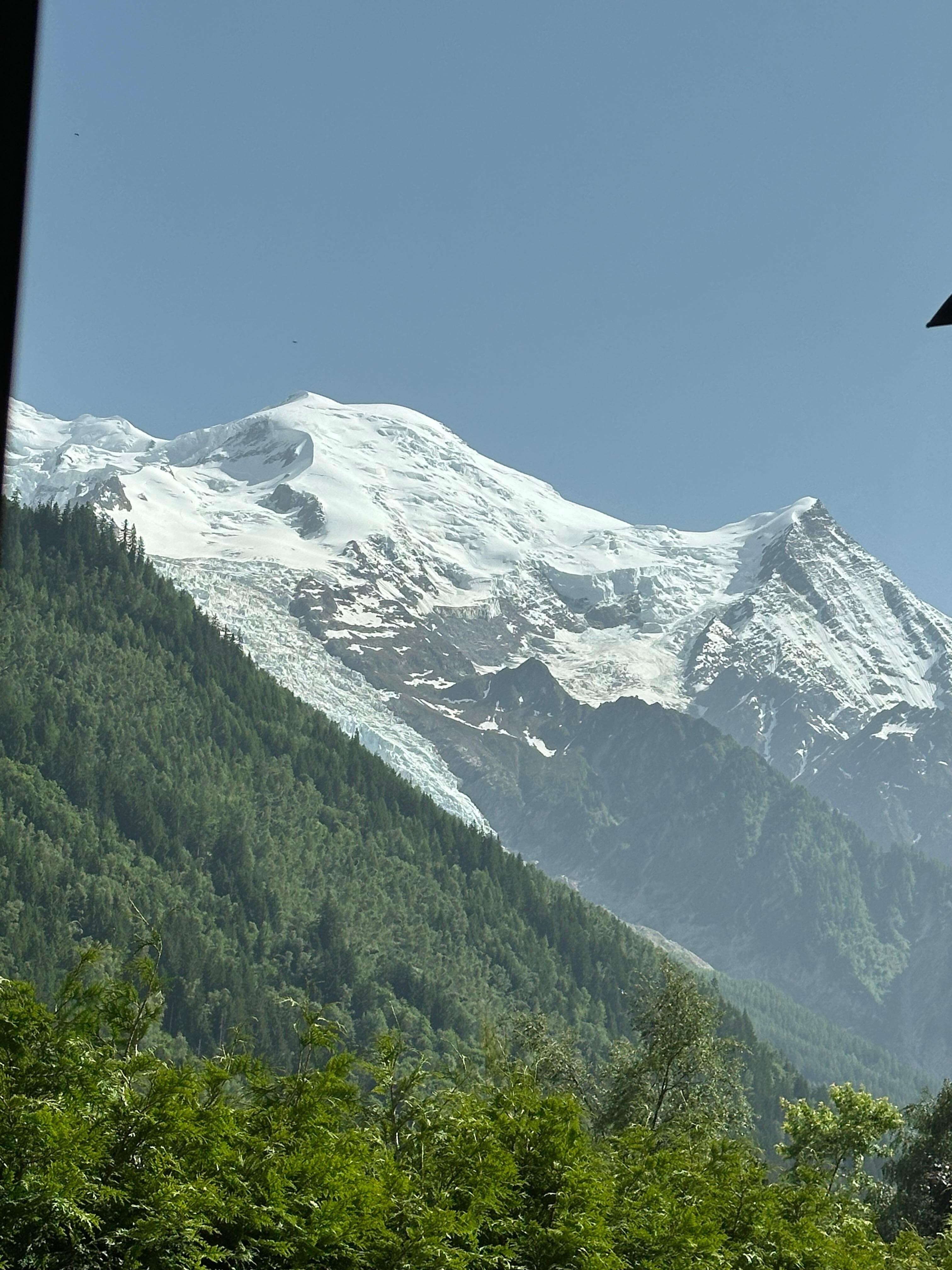 The view of Mont Blanc from our balcony.