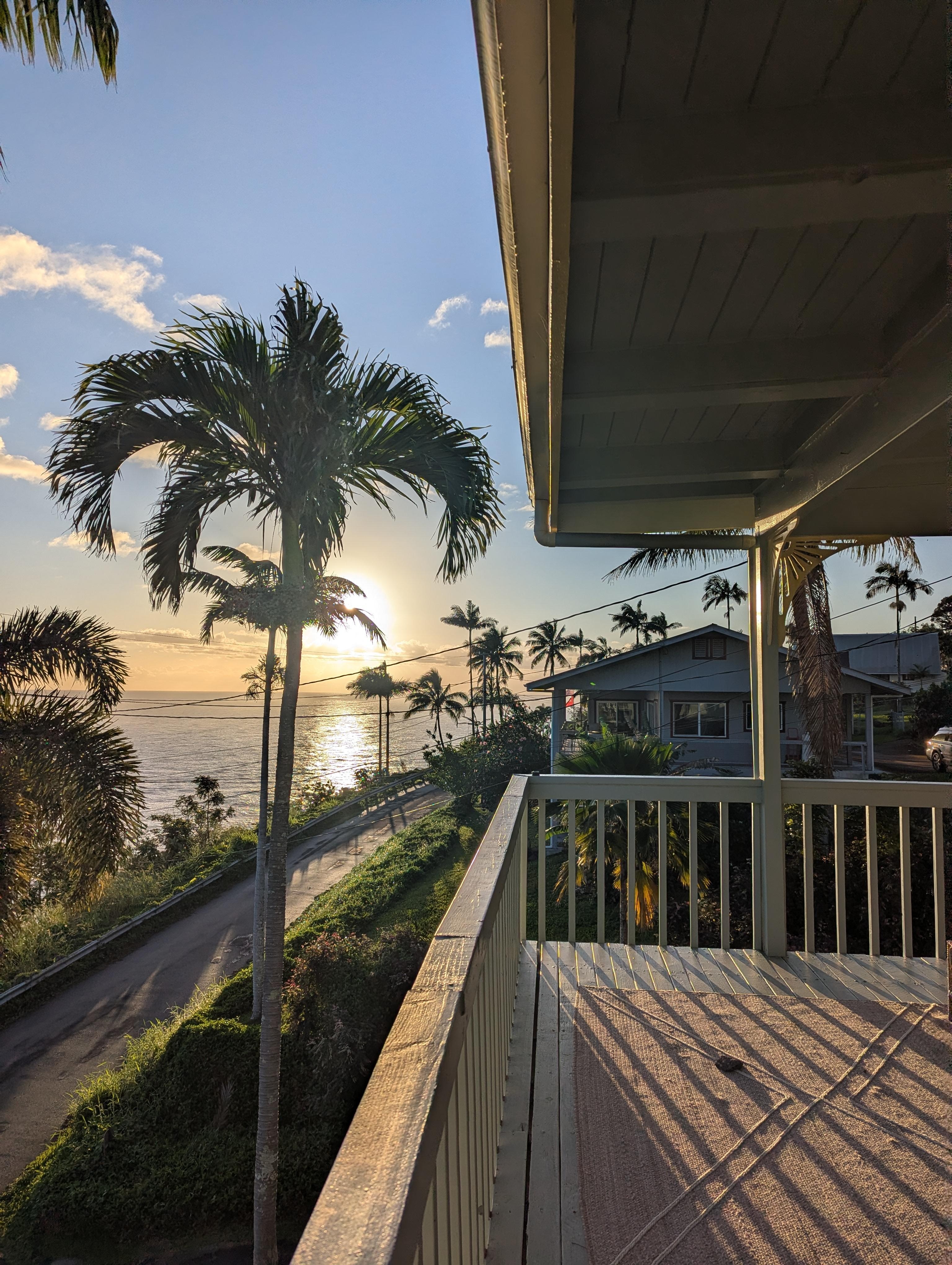 Morning coffee on the deck
