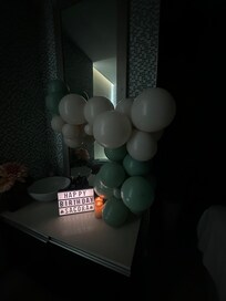 The spa in the hotel set up a custom birthday celebration for me . So beautiful
