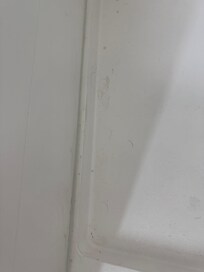 hairs and dirt in shower