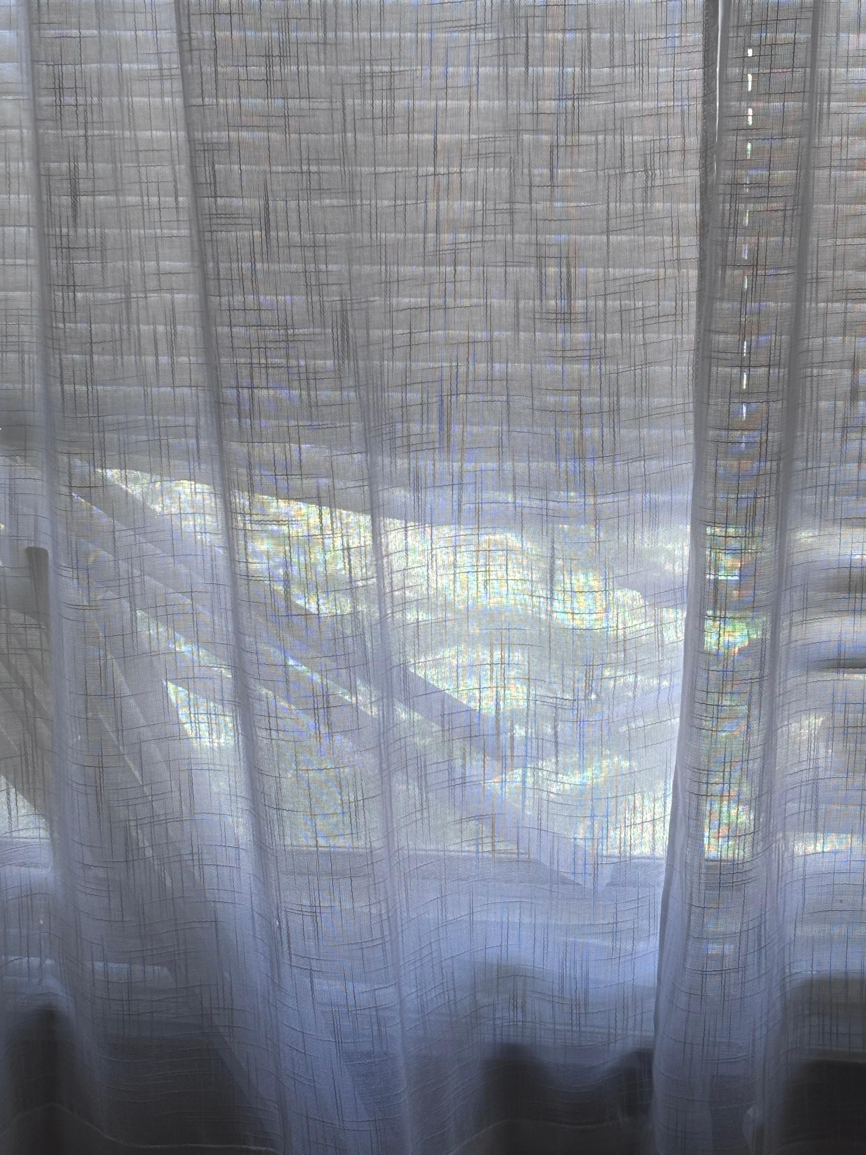 broken and filthy blinds and curtains