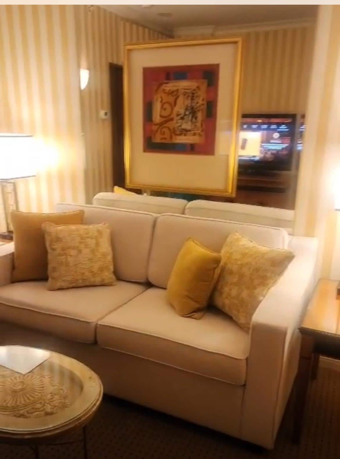 Spacious suite, fresh and clean room, comfortable bed.