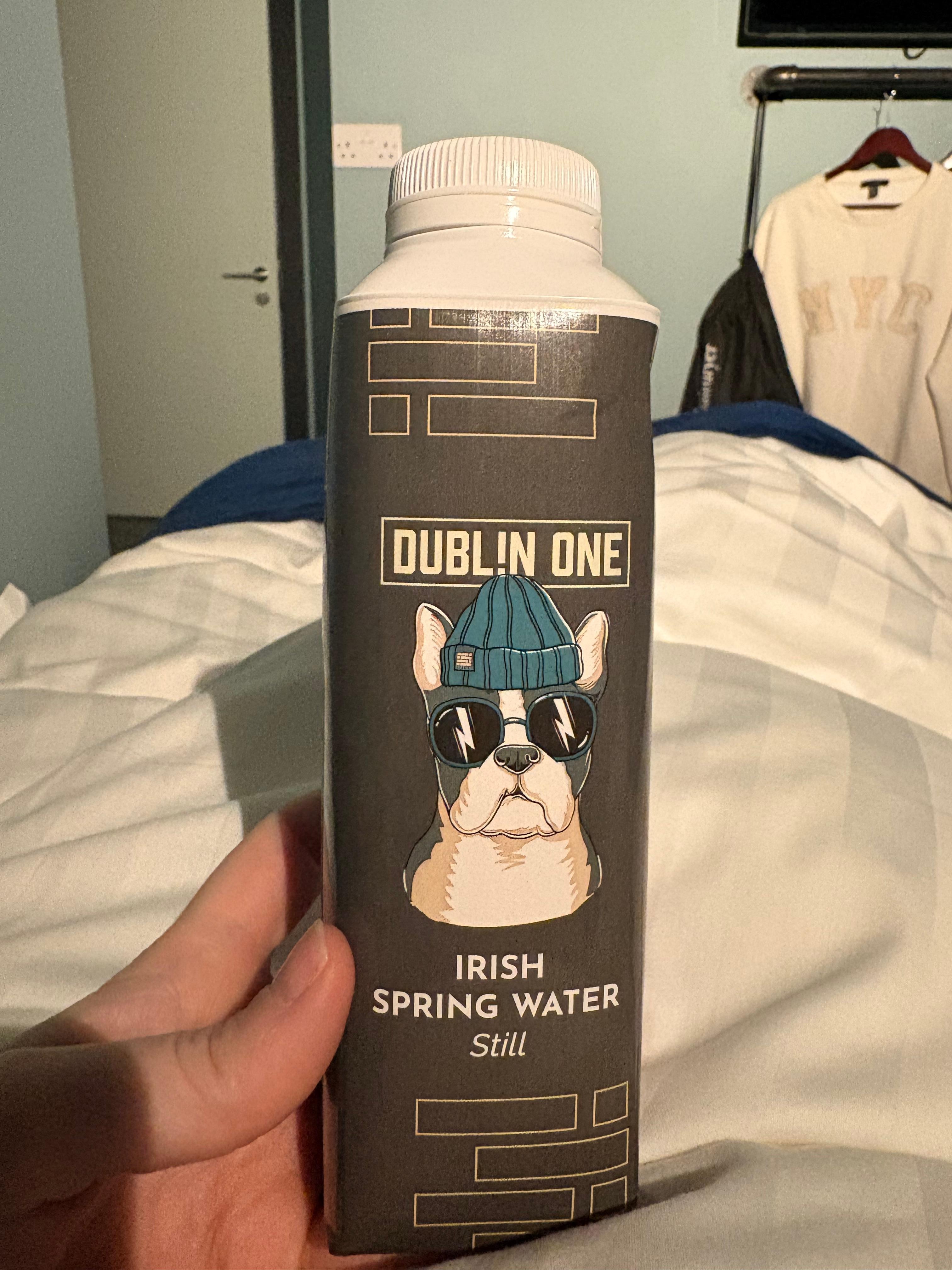 Complimentary water in eco friendly packaging 
