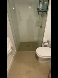 Spacious easy access shower