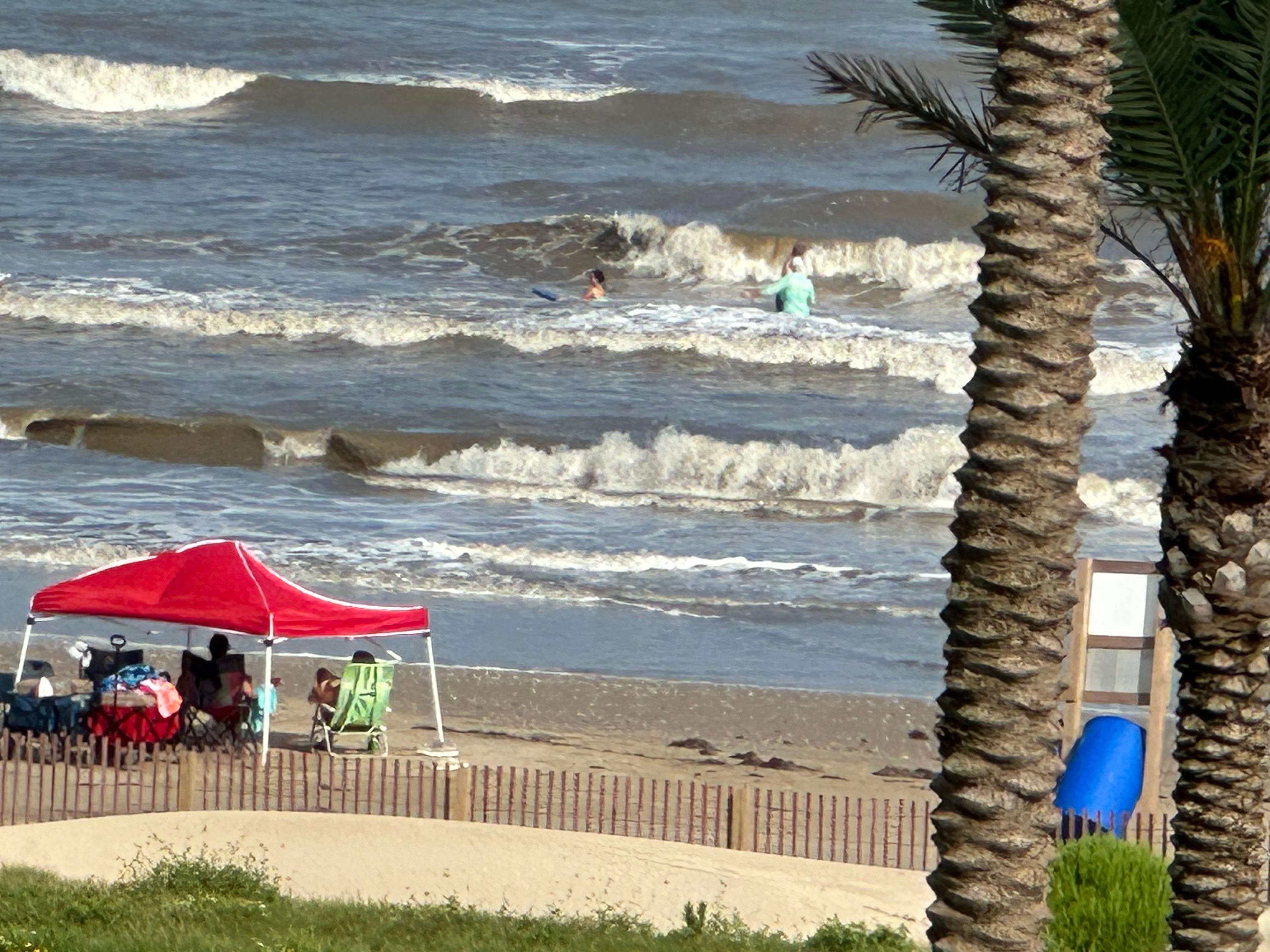 View of beach from porch.