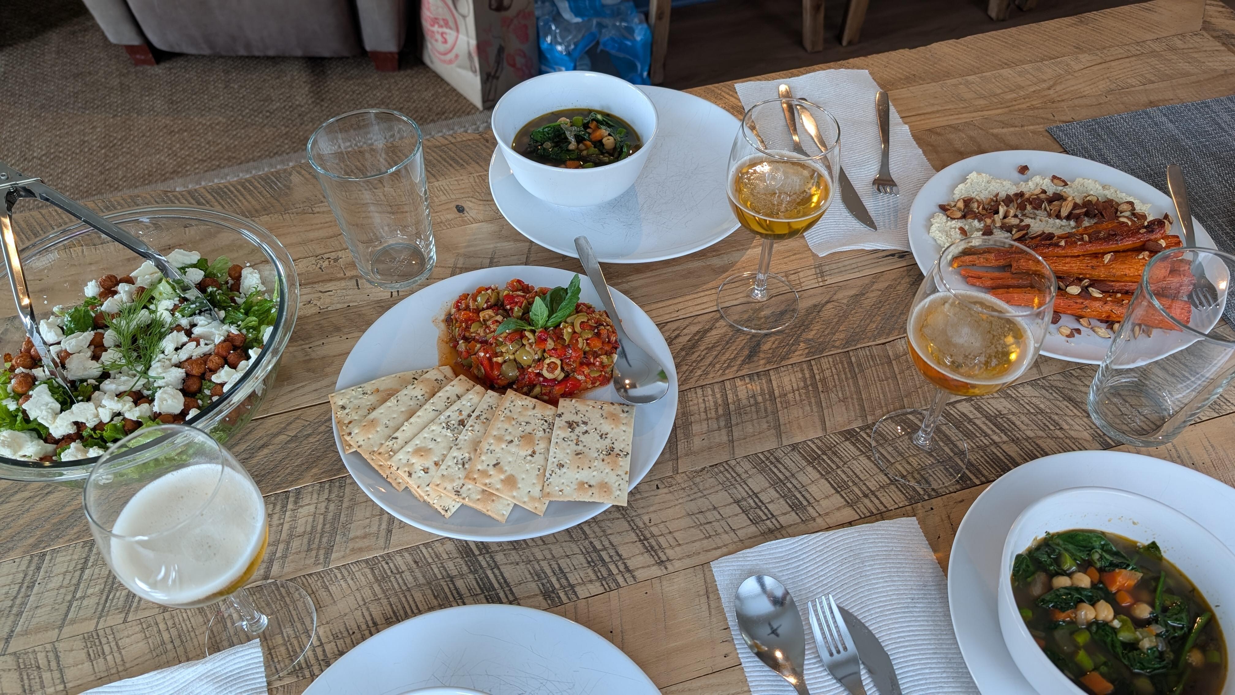 Dinner in, not out. Yummy