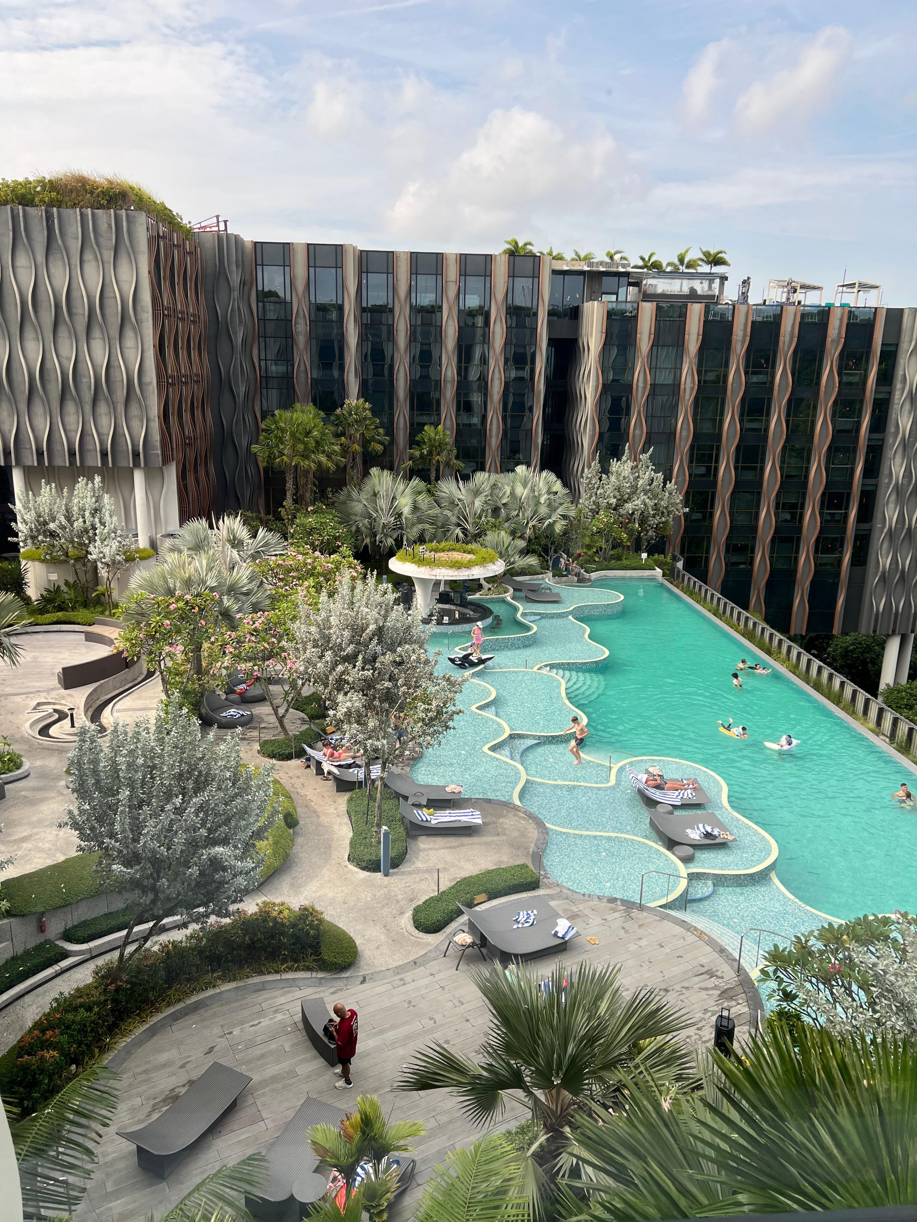 Pool view in the morning