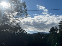 Back view at sunrise
