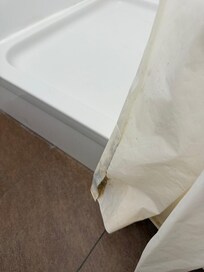Someone else’s dirt in the shower pan