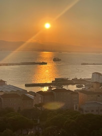 Sunset from hotel balcony.