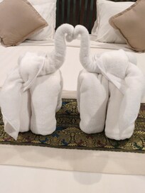 お部屋に入るとぞうさんがお出迎え♪