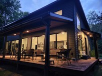 Back of house at night