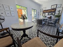 Atrium side sitting area.