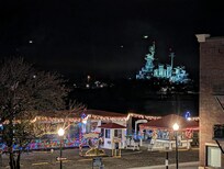 View of Cape Fear River lights.