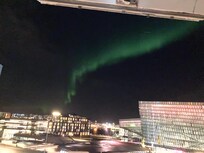 Aurora Borealis from Hotel Room window