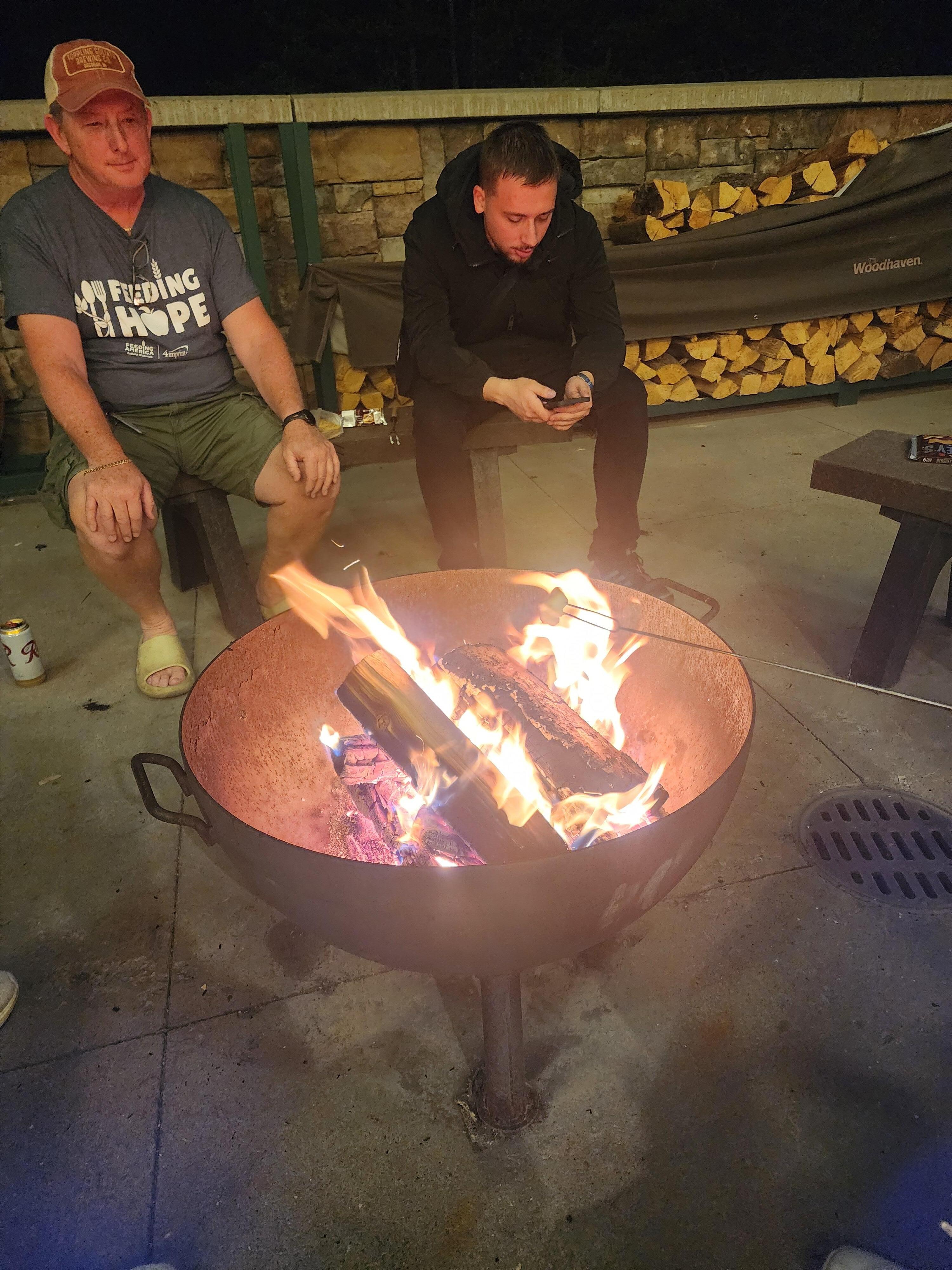 Fire made by the friendly staff