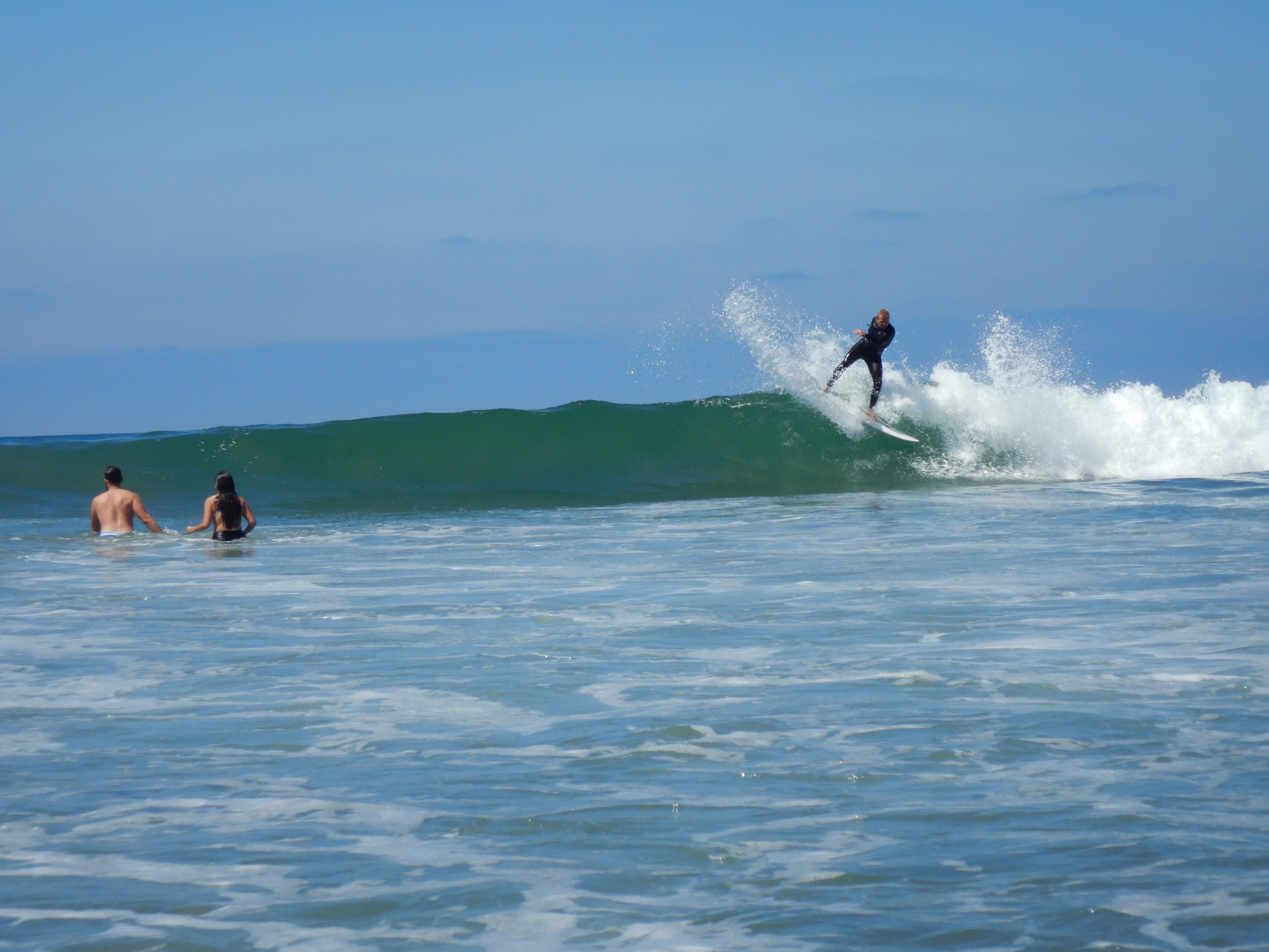 Killer surfing and tourist swimmers alike.