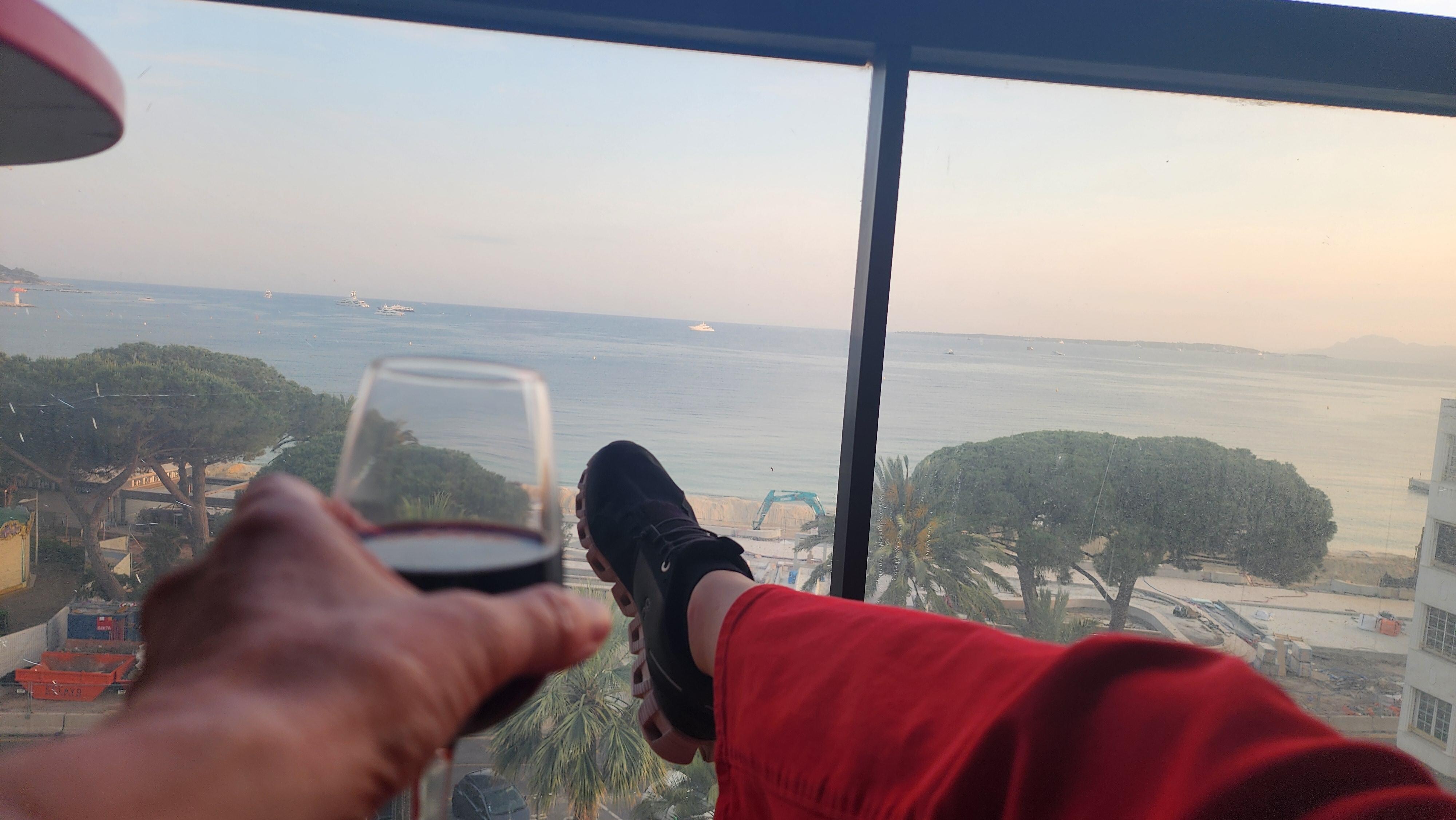 I sat outside every day, every meal