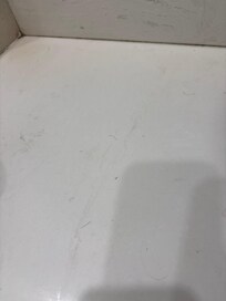 Hair found on bathroom counter