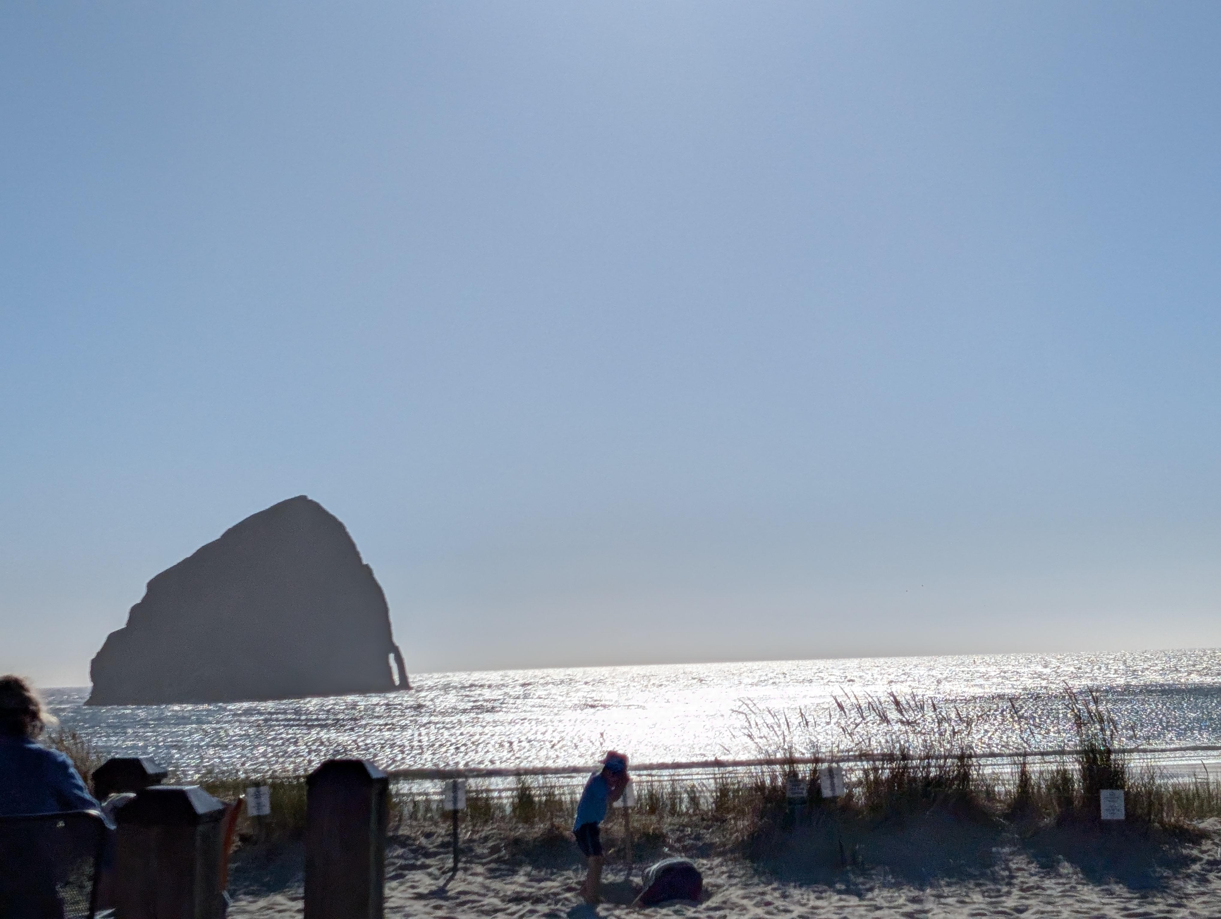 view from the Pelican pub down the beach