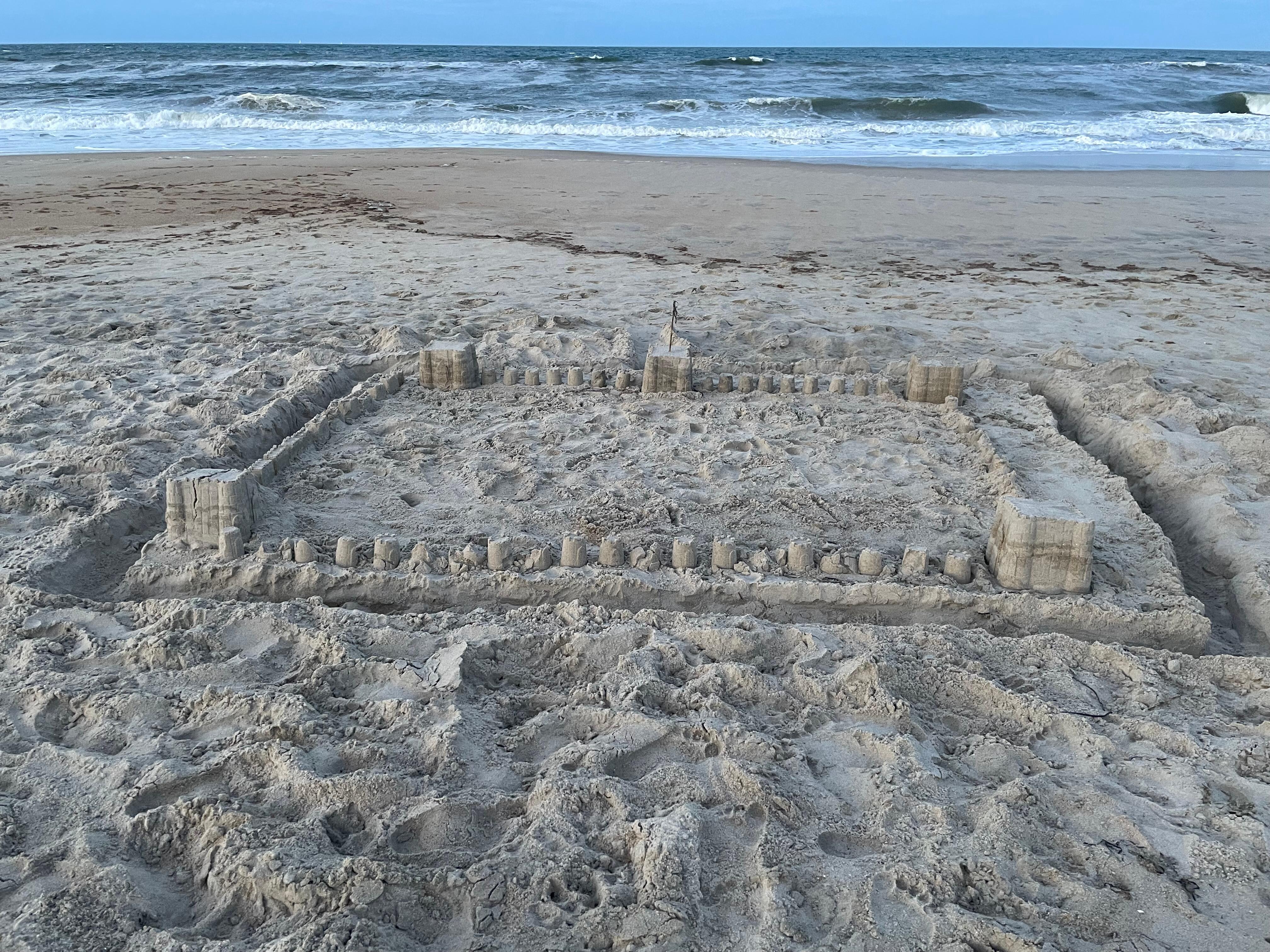 An awesome sand castle. 
