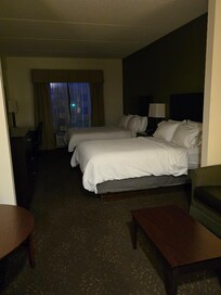 Double sofa sleeper, table, coffee table area