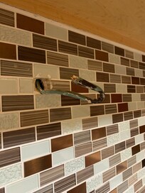 Exposed wiring in the kitchen