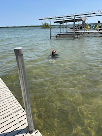 Clear and clean water for those inclined to swim.