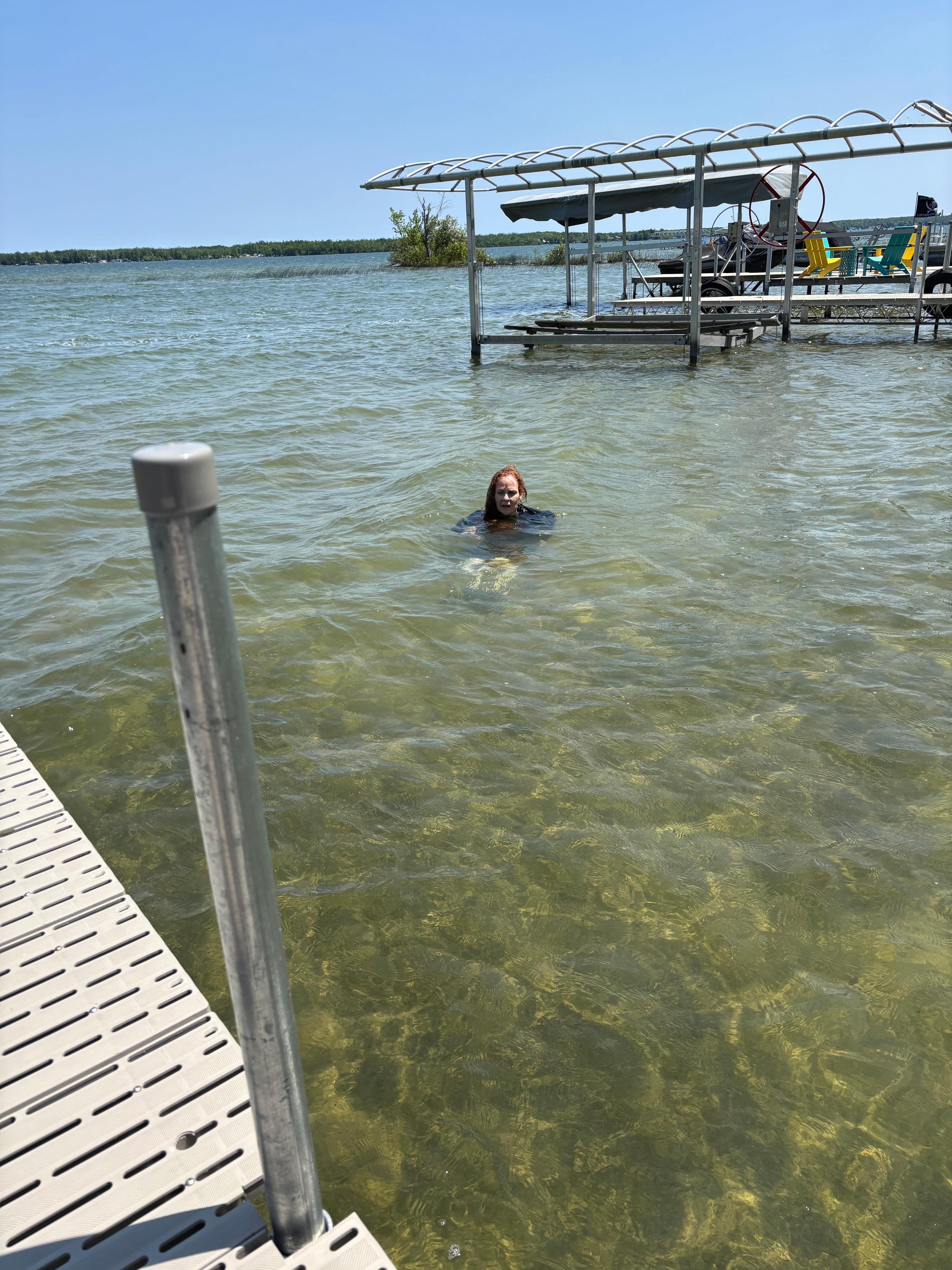 Clear and clean water for those inclined to swim.