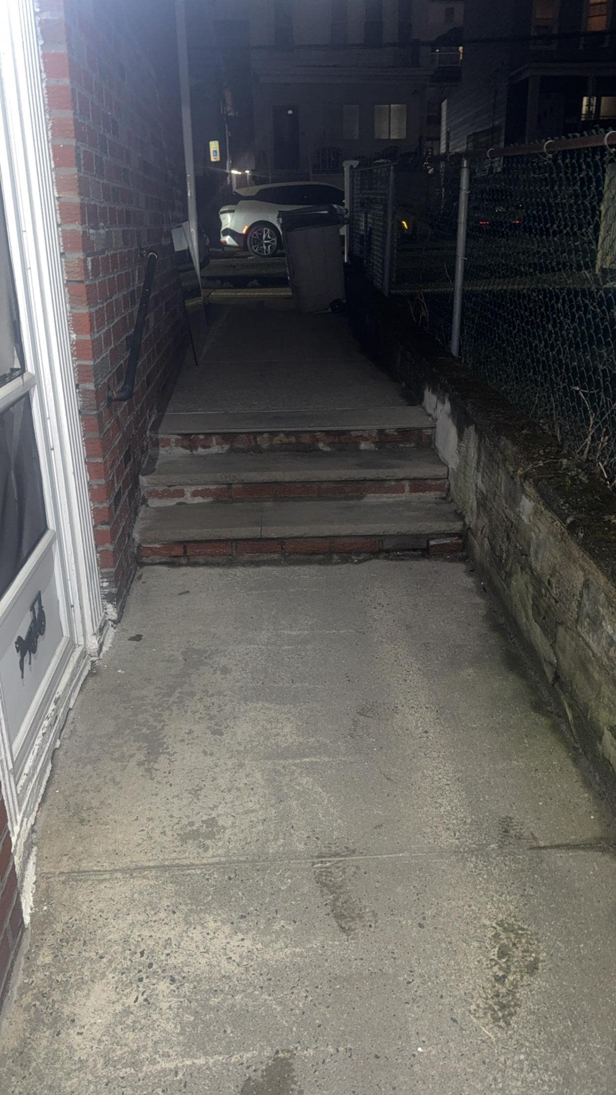 Side door (that leads to another housing level someone was staying in)