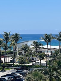 View of the beach from hotel
