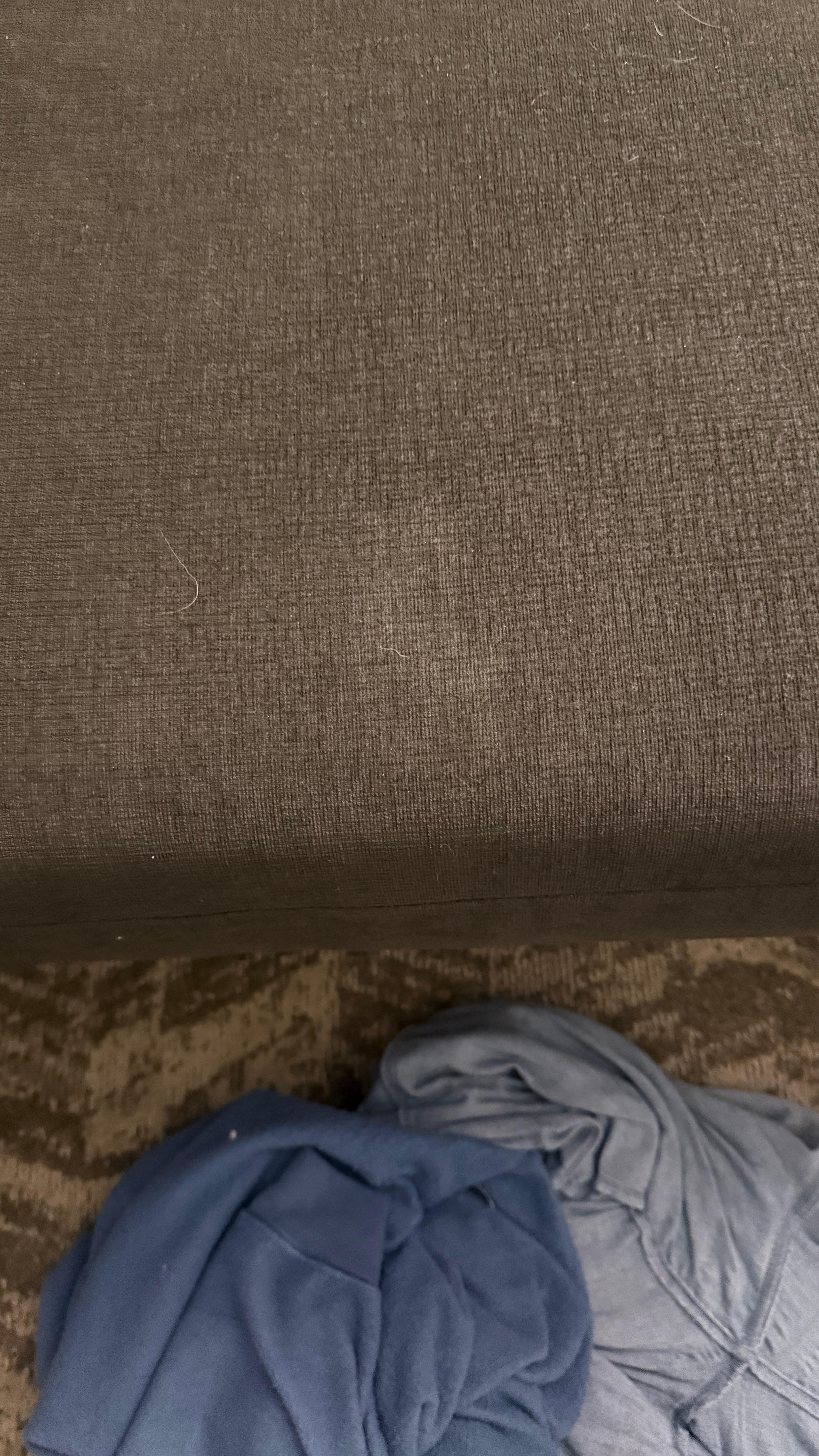 Strange stain on sofa. 