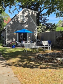 Patio area - great for a quiet breakfast.
