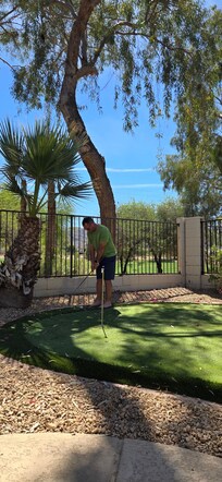 Husband loves the putting green!