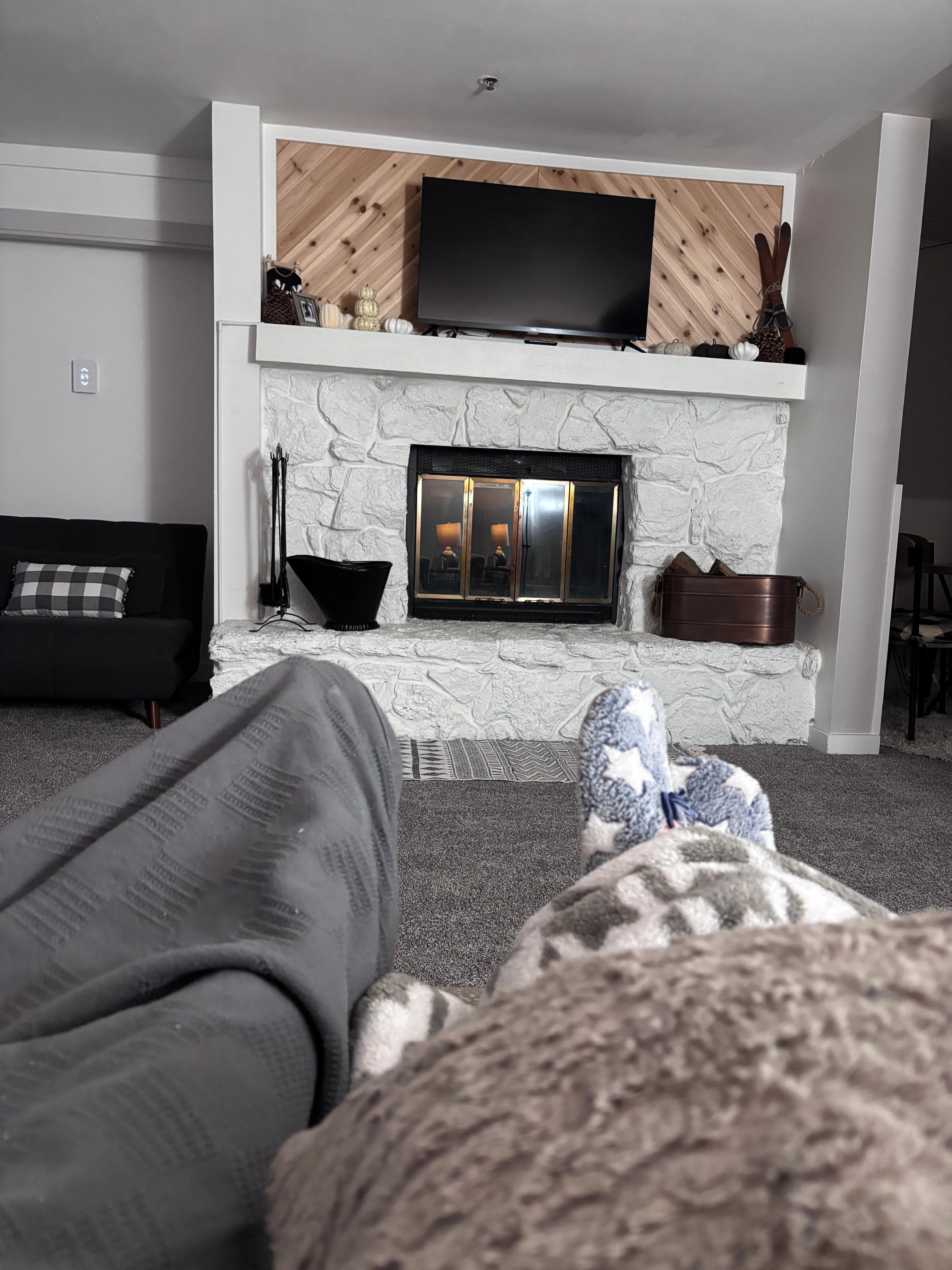 Having morning tea and reading time. Also snuggled up and watched a movie later. ❤️