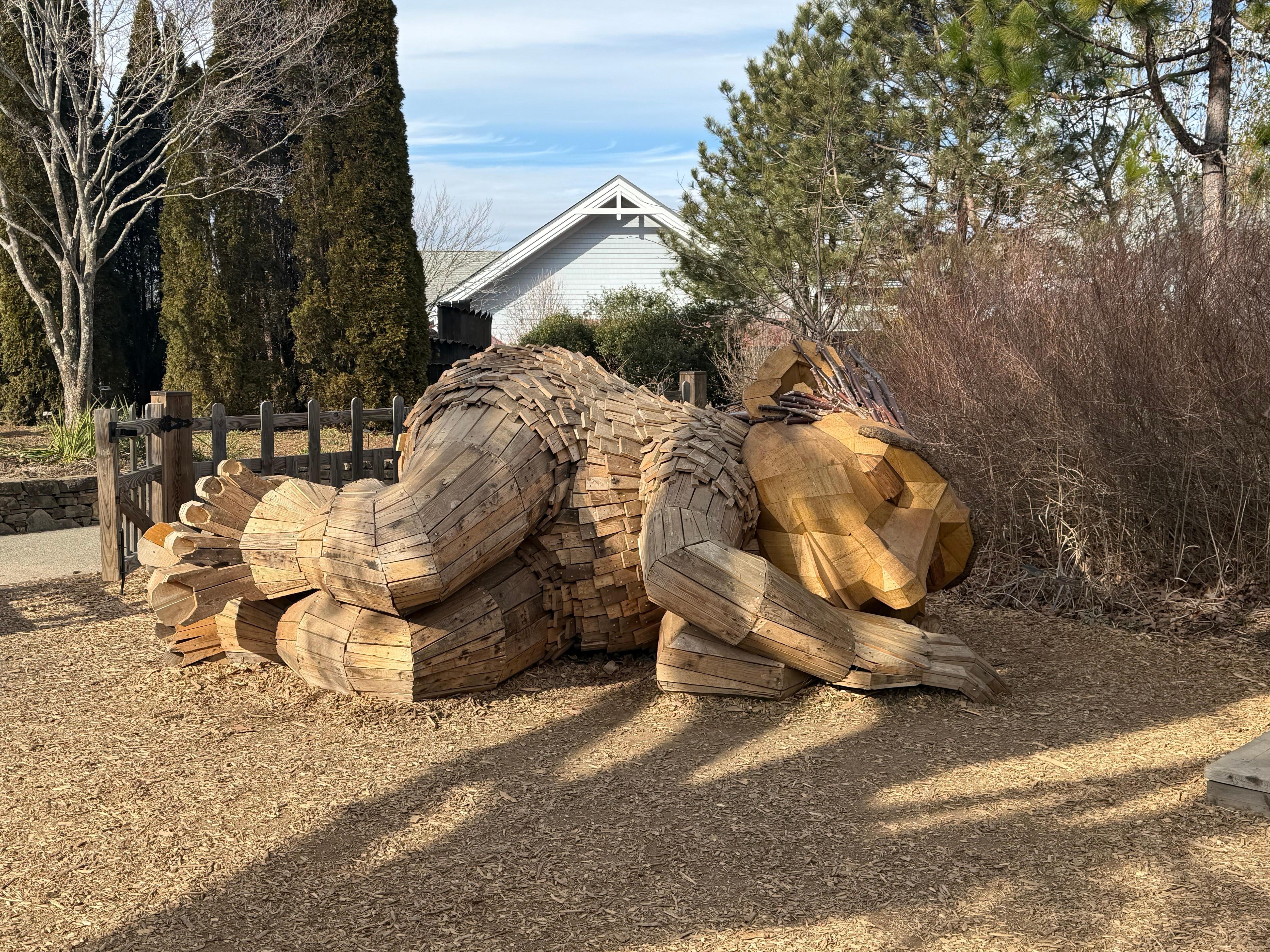 Visited the trolls in Asheville. This one slept as well as we did! 