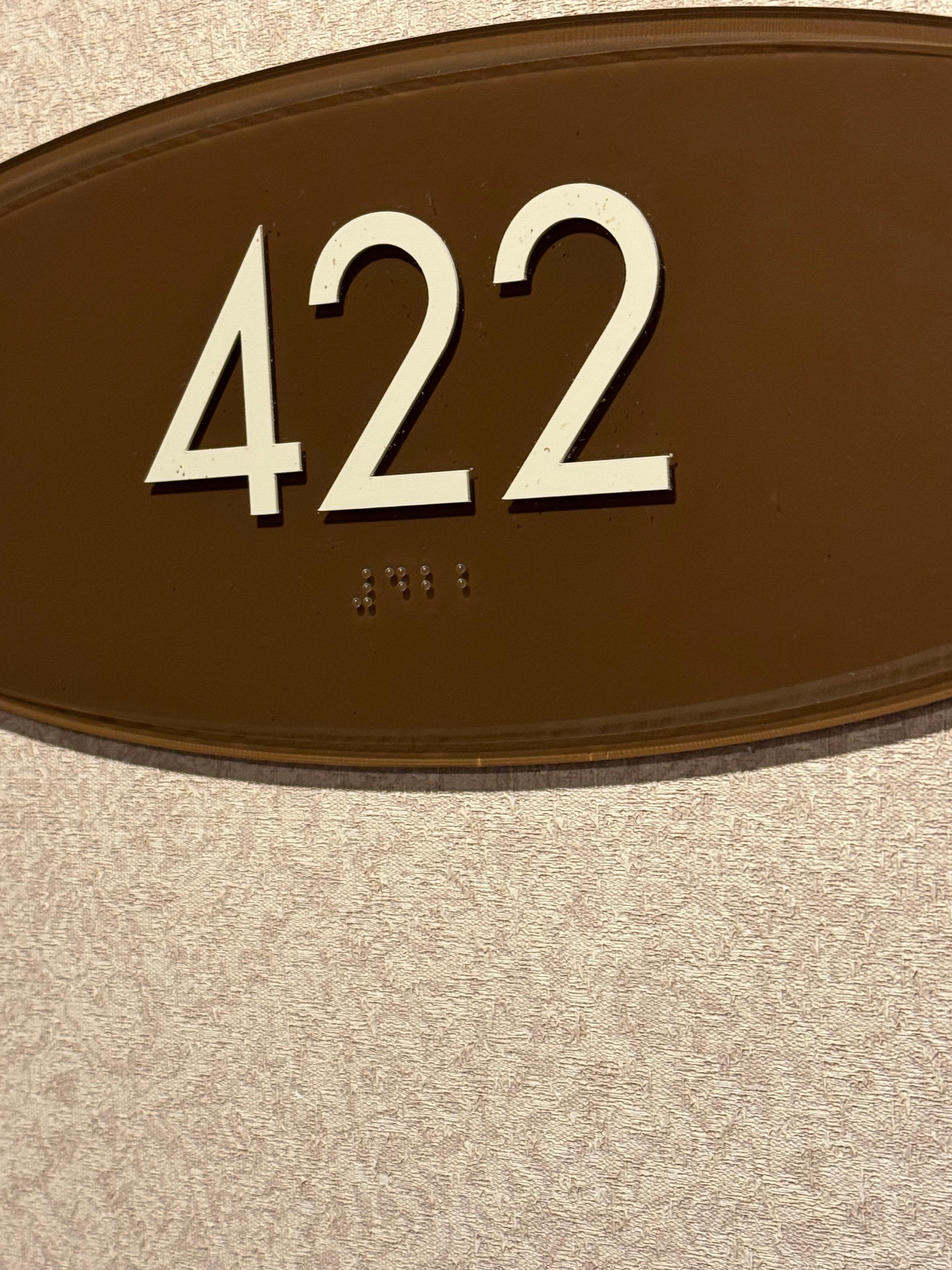 Room number plaque 