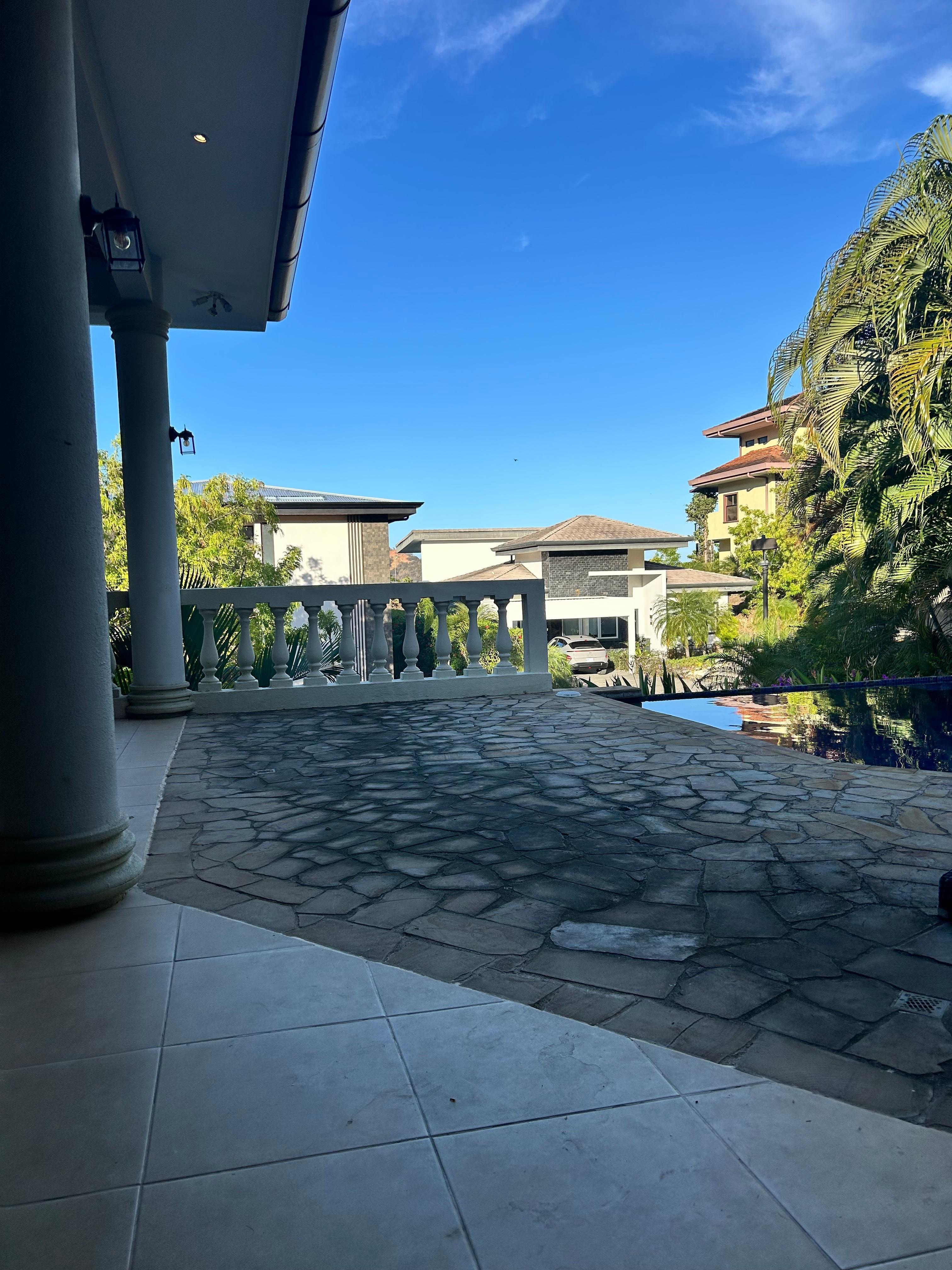 View from the pool area looking toward the ocean. 