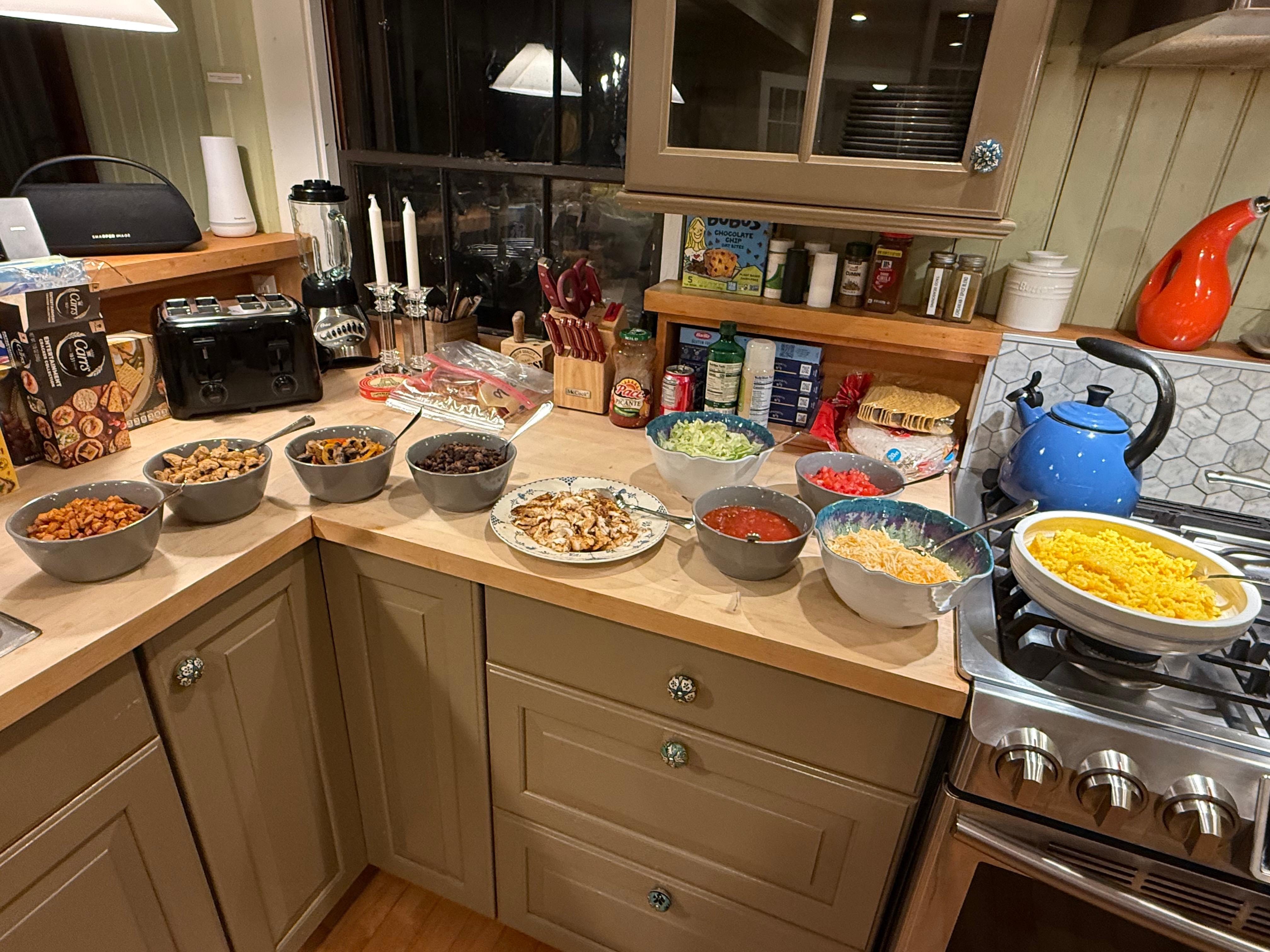 Plenty of room for our taco bar!