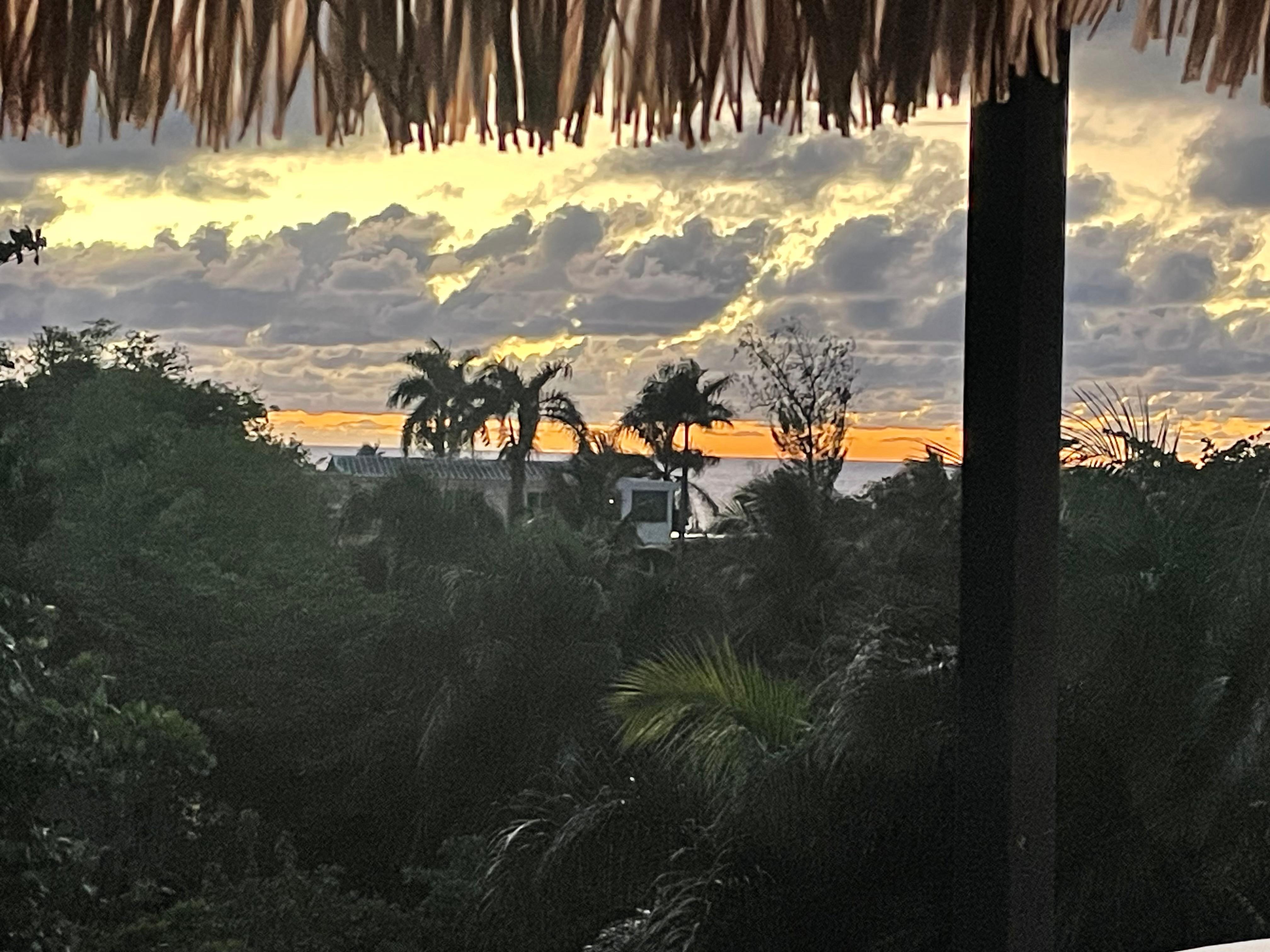 View from the rooftop deck at du set during dinner